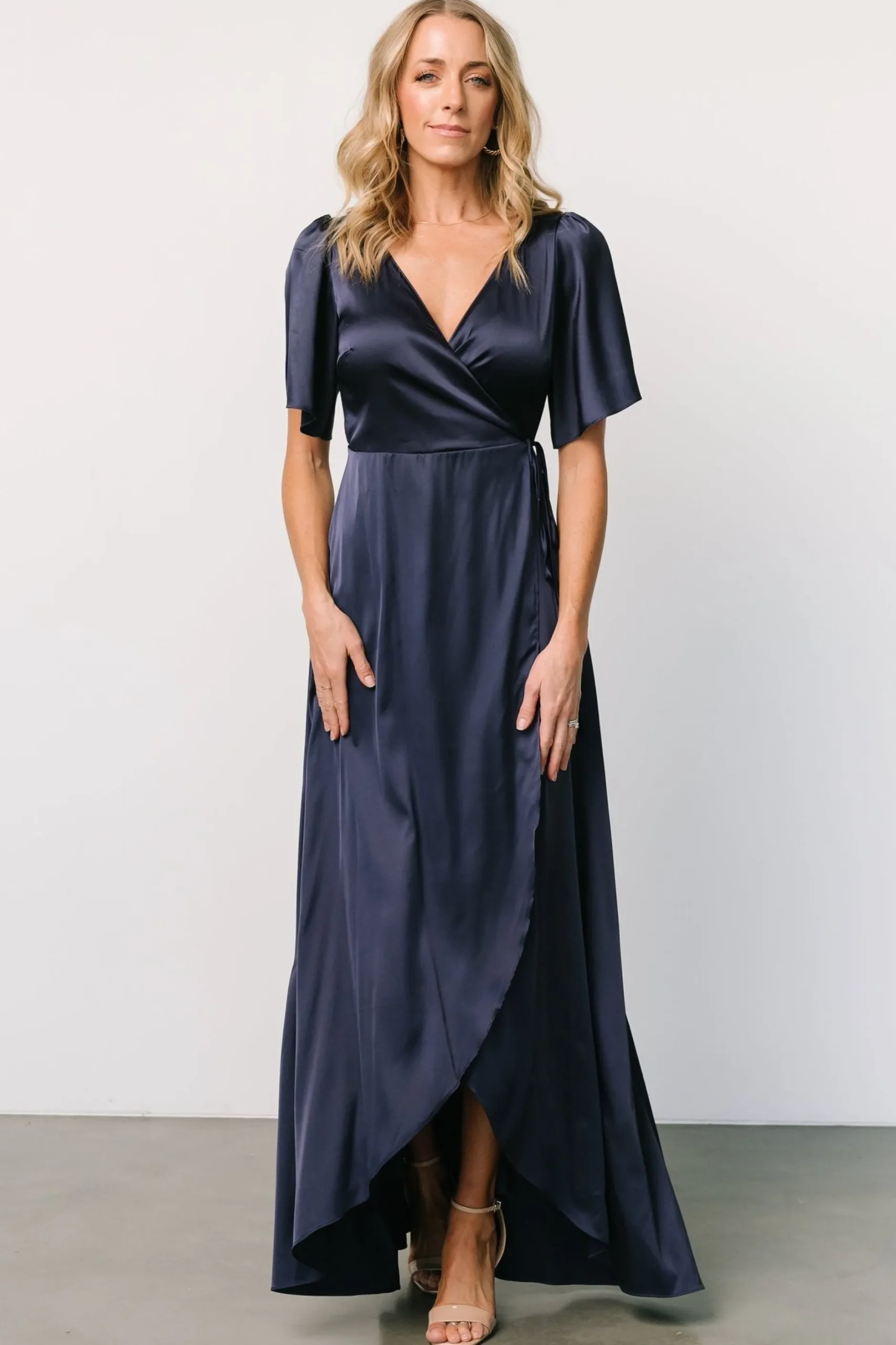 Best Vara Satin Maxi Wrap Dress | maxi dresses | WEDDING SUITE