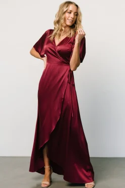 Discount Vara Satin Maxi Wrap Dress | maxi dresses | WEDDING SUITE