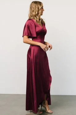 Discount Vara Satin Maxi Wrap Dress | maxi dresses | WEDDING SUITE