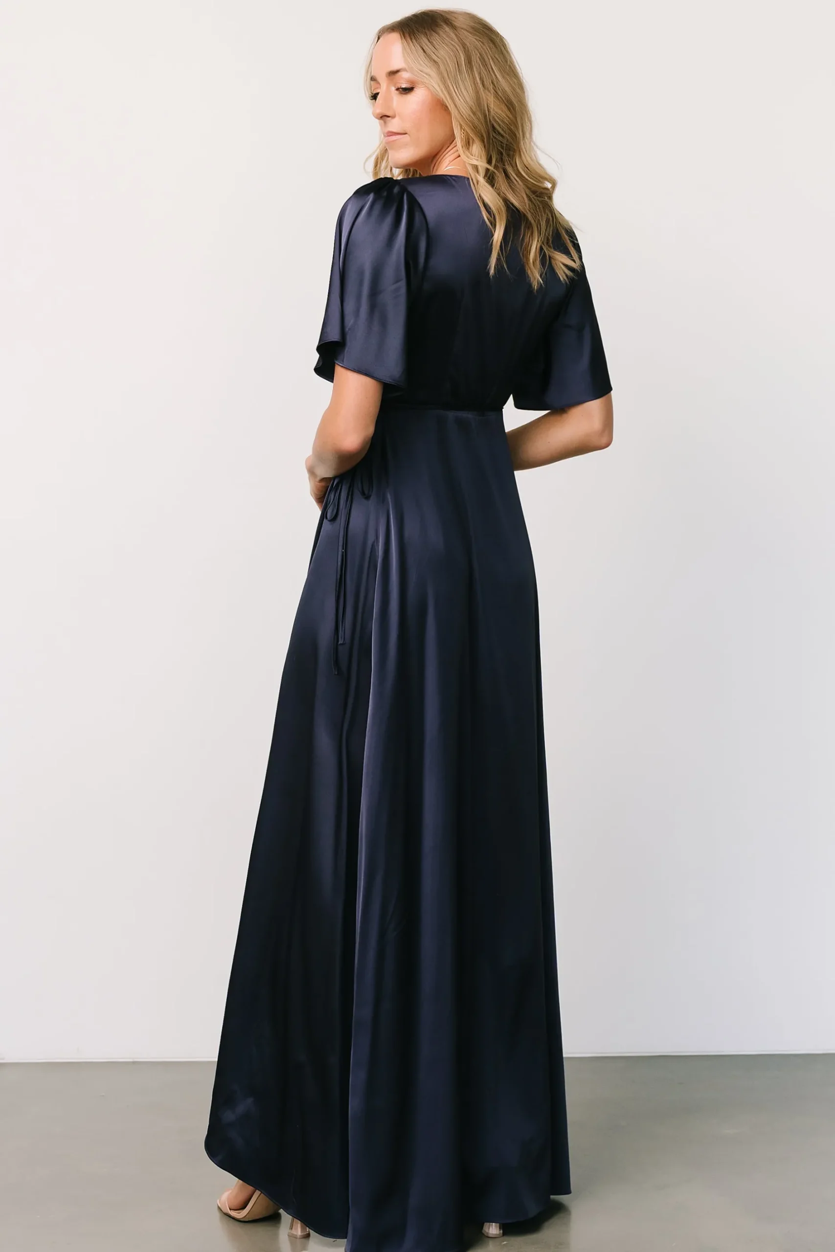 Best Vara Satin Maxi Wrap Dress | maxi dresses | WEDDING SUITE