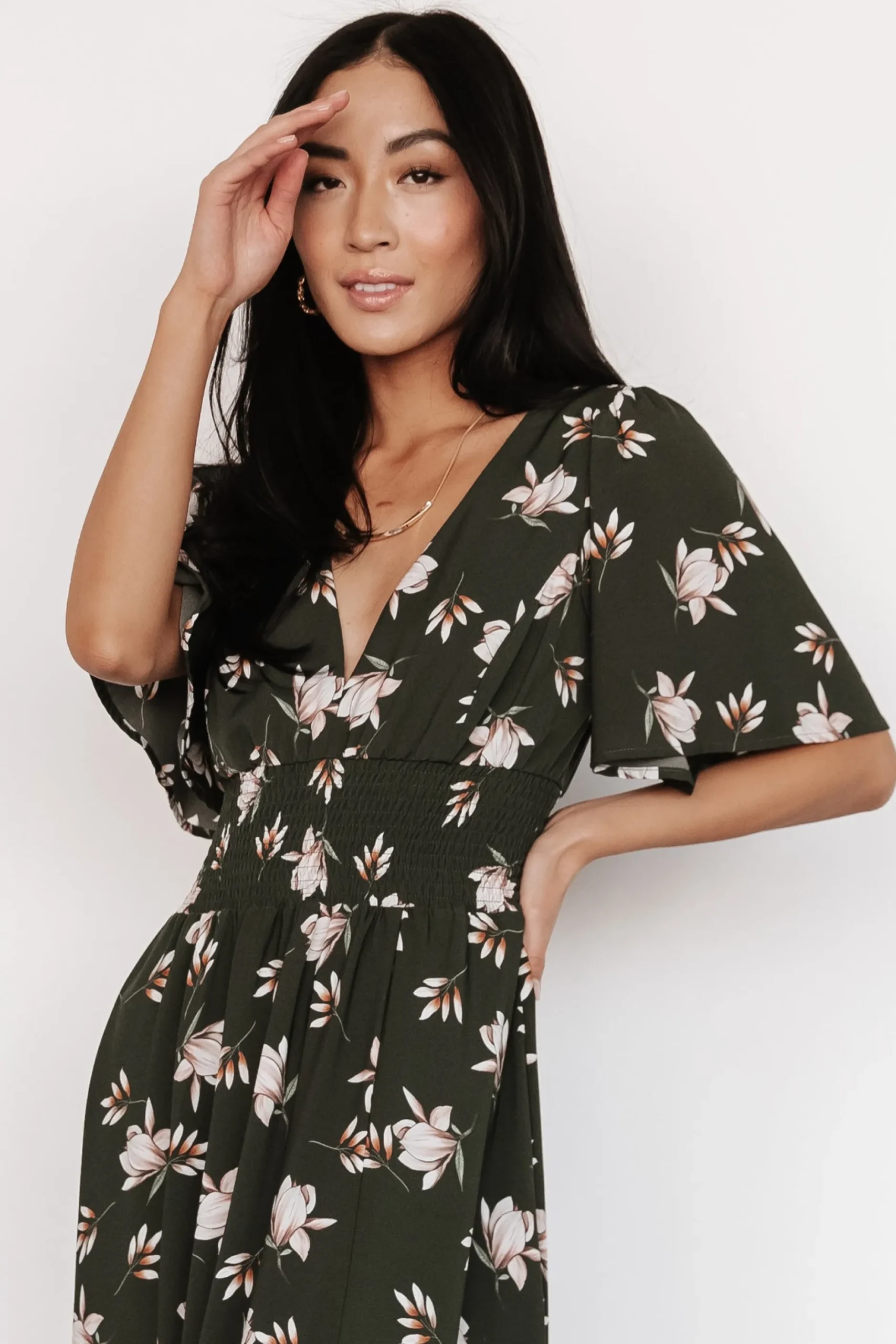 Clearance Verona Smocked Maxi Dress | WINTER ESSENTIALS