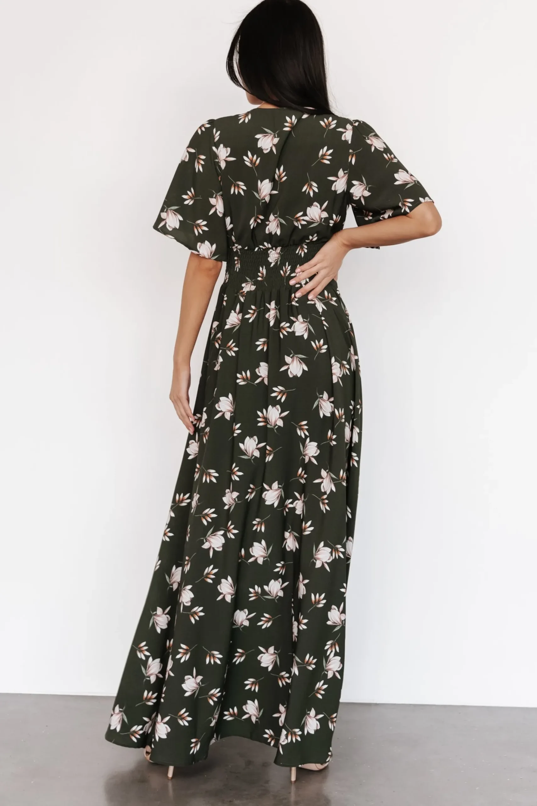 Clearance Verona Smocked Maxi Dress | WINTER ESSENTIALS