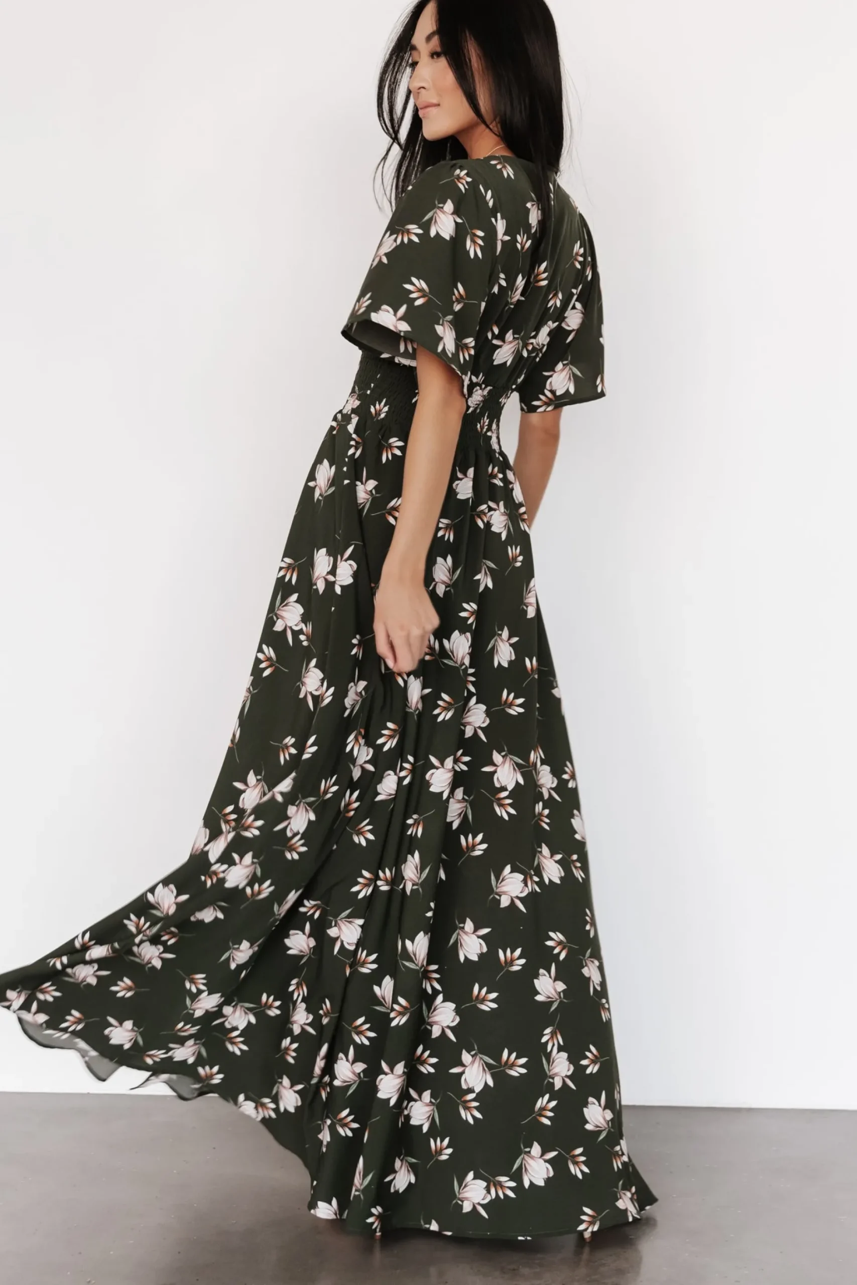 Clearance Verona Smocked Maxi Dress | WINTER ESSENTIALS