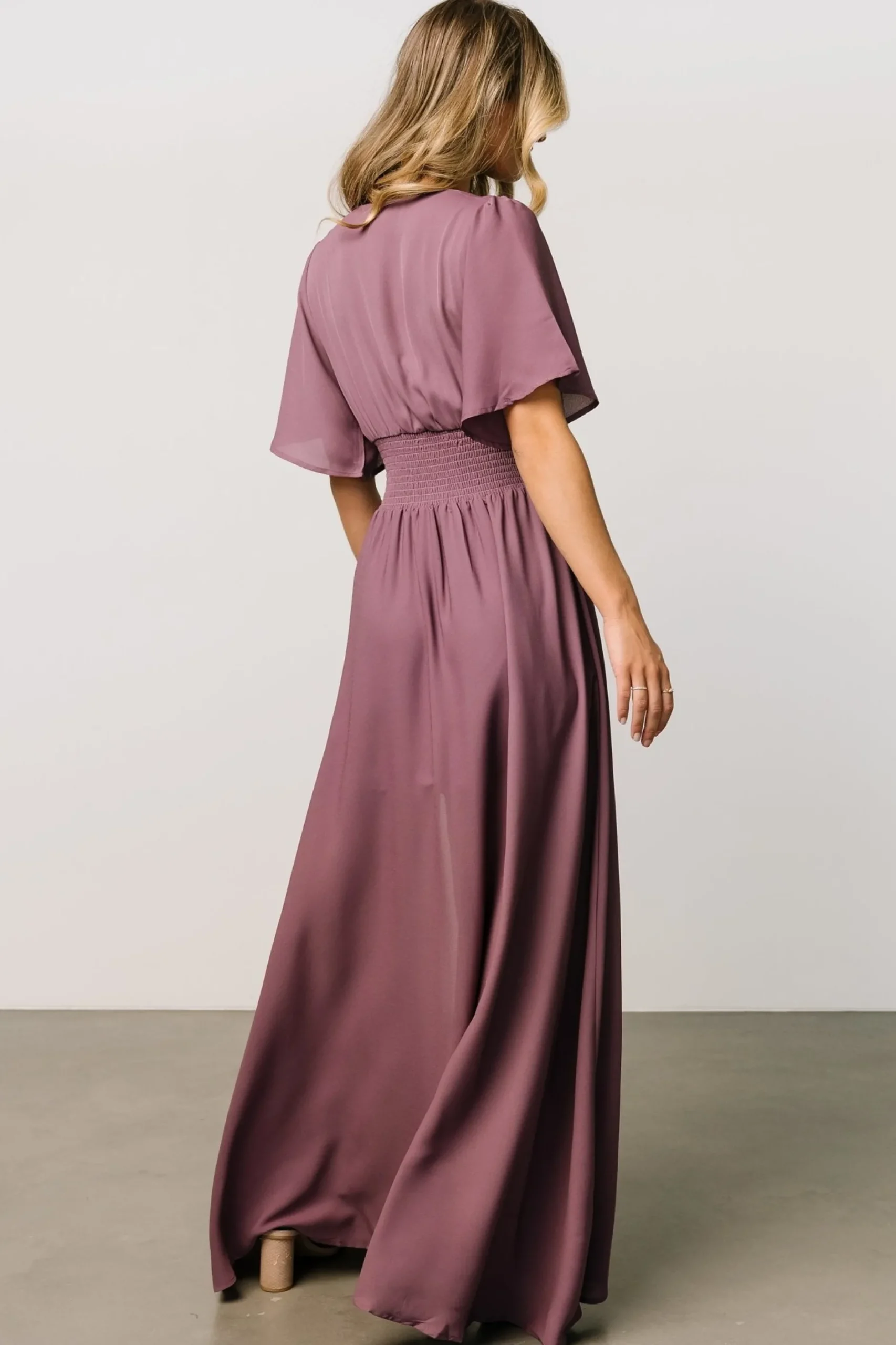 Cheap Verona Smocked Maxi Dress | WINTER ESSENTIALS
