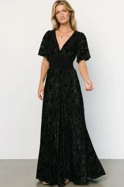 Fashion Veronica Velvet Maxi Dress | bump friendly | EXTENDED SIZING
