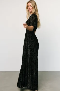 Fashion Veronica Velvet Maxi Dress | bump friendly | EXTENDED SIZING